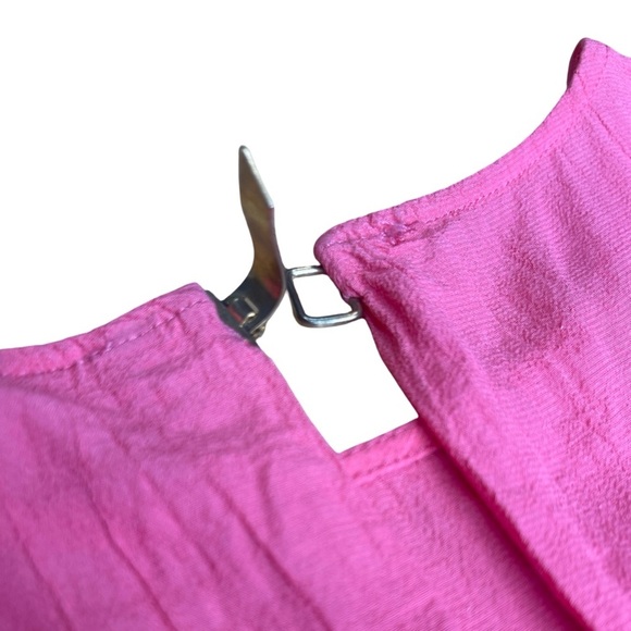 Zara Woman Pink Coral Sleeveless Ruffle Hem Blouse Top - Small - Picture 5 of 11